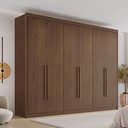 Ver imagem 1 de Guarda-Roupa Casal 6 Portas 8 Gavetas 100% MDF Eloá Cacau Marrom