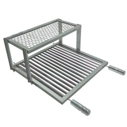 Grelha Uruguaia 60x50 com Descanso Inox Churrasco Parrilla - 1