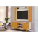Ver imagem 2 de Home P/ Tv até 55 Pol Trend/flat Ripado C/ Portas e Nichos 150x168cm Cedro/bali - Dj Móveis