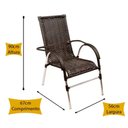 Ver imagem 3 de Jogo 6 Cadeiras e Mesa para Area Varanda Vênus Trama Pedra Ferro