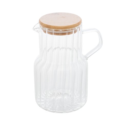 Jarra De Vidro Com Tampa Em Bambu Classic 1 Litro