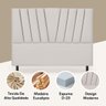 Cabeceira Cama Box Casal 140 Cm Lizza em Corino com Frame:bege - 4