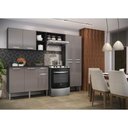 Ver imagem 7 de Cozinha Compacta com Armário e Balcão Pequim Up Multimóveis V2999 Preta/Lacca Fumê