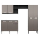 Ver imagem 6 de Cozinha Compacta com Armário e Balcão Pequim Up Multimóveis V2999 Preta/Lacca Fumê