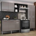 Ver imagem 2 de Cozinha Compacta com Armário e Balcão Pequim Up Multimóveis V2999 Preta/Lacca Fumê