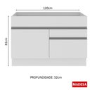 Ver imagem 5 de Balcão de Pia Glamy Branco 1 Porta e 2 Gavetas Branco Madesa