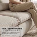 Ver imagem 7 de Sofá Retrátil e Reclinável 3 Lugares Tecido Linhão Atenas Off White 270cm