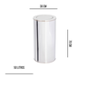 Lixeira em Aço Inox 50l Basculante Redonda 30x70 - 3