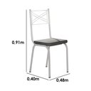 Ver imagem 2 de Kit 4 Cadeiras 119 Europa Branco/Platina - Artefamol