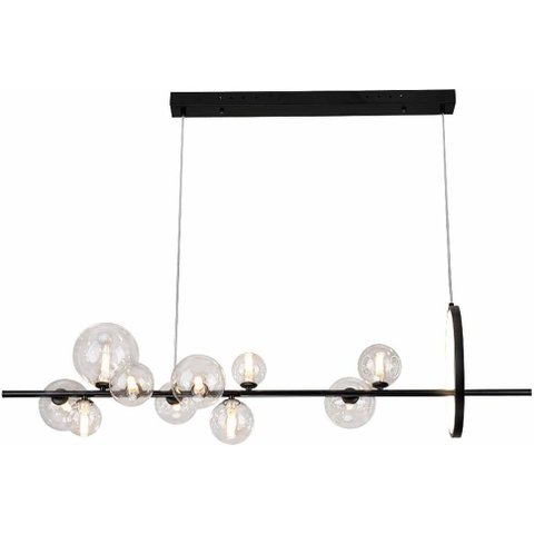 Lustre Pendente Led 3000k Metal Preto Ca060-pt