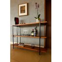 Ver imagem 2 de Aparador Estante Cora com 3 Prateleiras em Madeira Maciça – Design Moderno e Estrutura Metálica