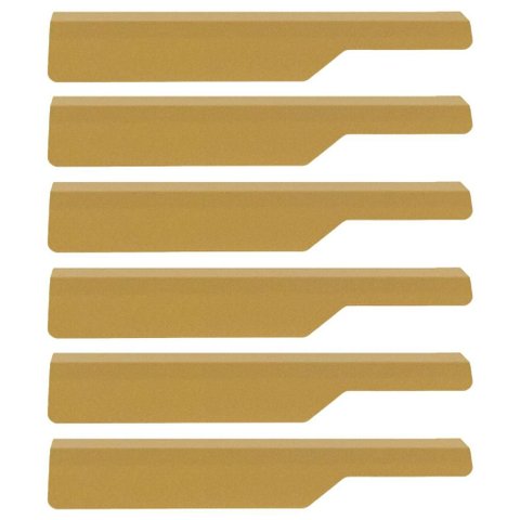 Jogo 6 Peças Puxador Esquerdo Dourado Aço Carbono Organize Masutti 18cm Móveis Porta Cozinha