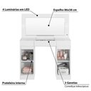 Ver imagem 3 de Penteadeira 2 Portas 3 Gavetas com Visor de Vidro Studio Albatroz