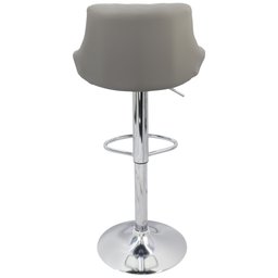 Kit 2 Banquetas Milano Carmel Estofada Giratória C/ Regulagem - Cinza - 5