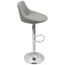 Ver imagem 4 de Kit 2 Banquetas Milano Carmel Estofada Giratória C/ Regulagem - Cinza