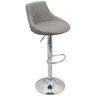 Kit 2 Banquetas Milano Carmel Estofada Giratória C/ Regulagem - Cinza - 2