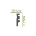 Ver imagem 2 de Kit com 10 Barras Rodapé de Poliestireno 10CMX15MM Liso 24m Riplain