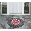 Ver imagem 2 de Mandala Indiana Piso Mosaico Vitral Árabe Cerâmico 80cm