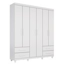 Ver imagem 2 de Guarda Roupa Casal 6 Portas 4 Gavetas Califórnia Branco