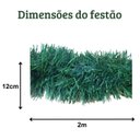 Ver imagem 3 de Festao de Natal 2m X 12cm Opaco Verde | Jlt7084:verde