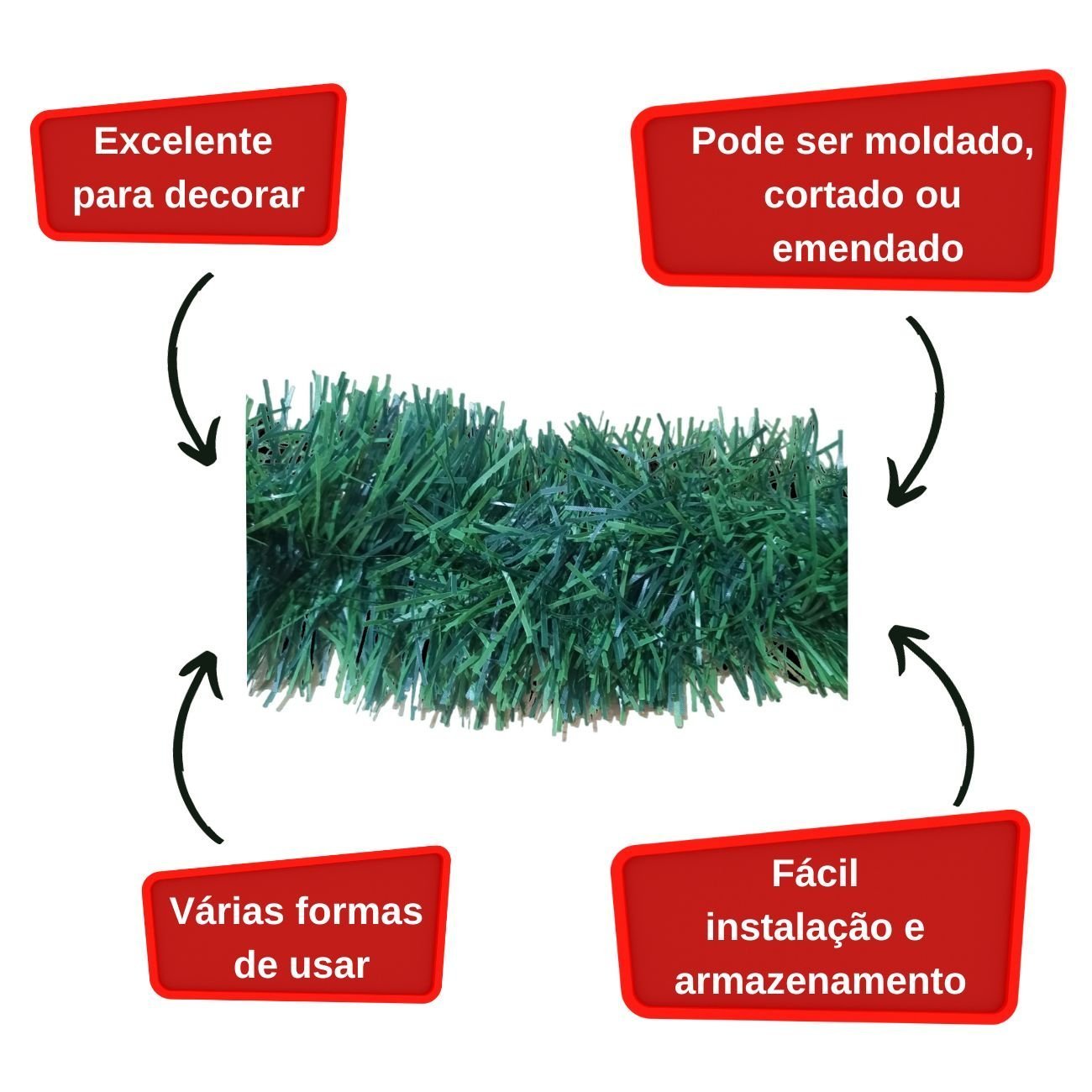 Festao de Natal 2m X 12cm Opaco Verde | Jlt7084:verde - 4