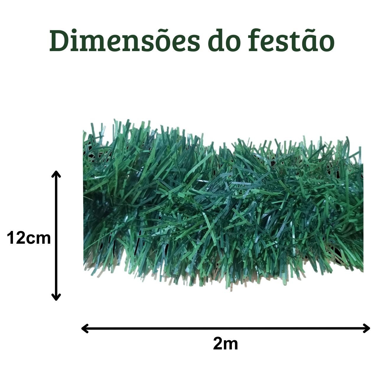 Festao de Natal 2m X 12cm Opaco Verde | Jlt7084:verde - 3