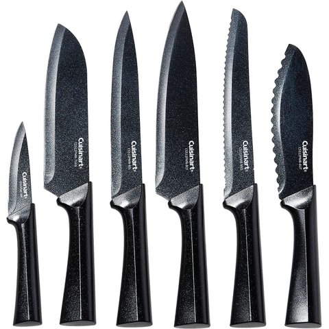 Cuisinart Conjunto de Facas 12 Peças Aço Inox com Protetores (preto)
