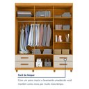 Ver mais imagens de Guarda Roupa Casal 6 Portas 4 Gavetas Califórnia