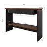 Aparador Buffet Charles com 2 Gavetas 136 cm Preto Fosco/Naturale - 4