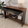 Aparador Buffet Charles com 2 Gavetas 136 cm Preto Fosco/Naturale - 3