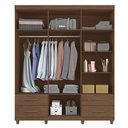 Ver imagem 7 de Guarda Roupa Casal 6 Portas 4 Gavetas Califórnia Marrom/Cacau