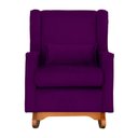 Ver imagem 3 de Kit 2 Poltrona Aurora Balanço Vovo Veludo Roxo - Fm