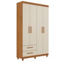 Ver imagem 3 de Guarda Roupa Solteiro 4 Portas 2 Gavetas Califórnia