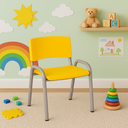 Ver imagem 1 de Kit 12 Cadeira Iso Infantil Creche, Escola Base Cinza Amarelo