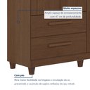 Ver mais imagens de Guarda Roupa Solteiro 4 Portas 2 Gavetas Califórnia Marrom/Cacau