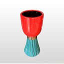 Ver imagem 1 de VASO CERAMICA VERDE E VERMELHO