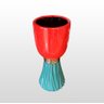 VASO CERAMICA VERDE E VERMELHO - 1