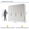 Guarda Roupa Casal 6 Portas 4 Gavetas Miami 100% Mdf - 3