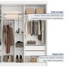 Guarda Roupa Casal 6 Portas 4 Gavetas Miami 100% Mdf - 11