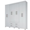Ver imagem 1 de Guarda Roupa Casal 8 Portas 4 Gavetas Nápoles 8.4 Branco - Santos Andirá