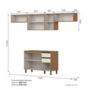 Ver imagem 4 de Cozinha Modulada Compacta 5 Peças com Balcão Pia com Tampo Venaly