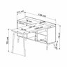 Mesa Escrivaninha 120cm Balcão Credenza 1 Gav 1 Porta 136cm Home Office Flexus - 4