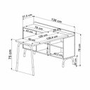 Ver imagem 4 de Mesa Escrivaninha Balcão Credenza 1 Gav Home Office Flexus 1 Porta 120cm