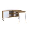 Mesa Escrivaninha 120cm Balcão Credenza 1 Gav 1 Porta 136cm Home Office Flexus - 3