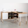 Mesa Escrivaninha 120cm Balcão Credenza 1 Gav 1 Porta 136cm Home Office Flexus - 1
