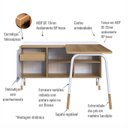 Ver imagem 6 de Mesa Escrivaninha Balcão Credenza 1 Gav Home Office Flexus 1 Porta 120cm