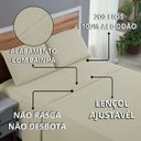 Ver mais imagens de Jogo Lençol Solteiro 3 Peças Percal 200 Fios Algodão com Elástico Virol e Fronha Hotel Pousada:palha