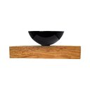 Ver imagem 3 de Kit Bancada Madeira Maciça Banheiro Lavabo com Cuba Preta Estilo Industrial 1,0 M X 40 Cm Marrom