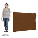 Ver imagem 5 de Cabeceira Casal King Cama Box 195cm Malva I02 Veludo Terracota - Mpozenato