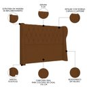 Ver imagem 3 de Cabeceira Casal King Cama Box 195cm Malva I02 Veludo Terracota - Mpozenato